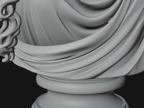 Greek Maiden Bust Statue Design 2 - 3D Print Model 3D Print Model
