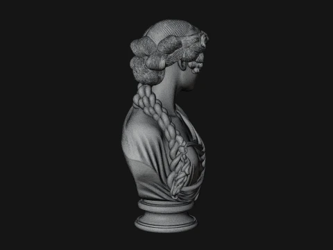 Greek Maiden Bust Statue Design 2 - 3D Print Model 3D Print Model