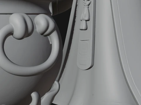Wizard with Cauldron Statue Design 2 - 3D Print Model 3D Print Model