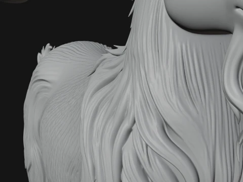 Mountain Goat on Pedestal Statue Design 3 - 3D Print Model 3D Print Model
