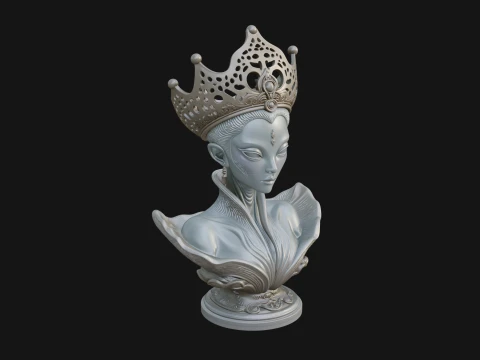 Alien Queen Bust Statue Design 3 - 3D Print Model 3D Print Model