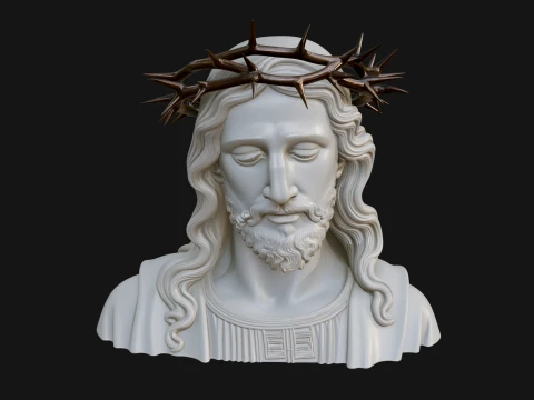 Christ Bust Statue Design 3 - 3D Print Model 3D Print Model