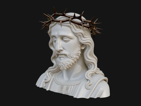 Christ Bust Statue Design 3 - 3D Print Model 3D Print Model