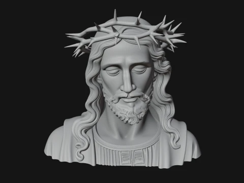 Christ Bust Statue Design 3 - 3D Print Model 3D Print Model