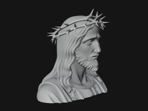 Christ Bust Statue Design 3 - 3D Print Model 3D Print Model