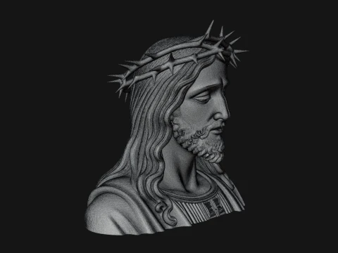 Christ Bust Statue Design 3 - 3D Print Model 3D Print Model