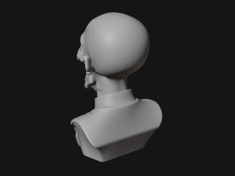 Zombie Bust Statue Design 6 - 3D Print Model 3D Print Model
