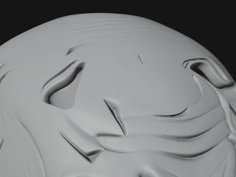 Zombie Bust Statue Design 6 - 3D Print Model 3D Print Model