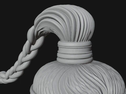 Mongol Warrior Bust Statue Design 7 - 3D Print Model 3D Print Model