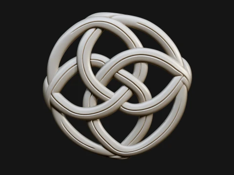 Celtic Endless Knot Ornament Design 3 - 3D Print Model 3D Print Model