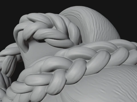 Chinese Woman Braided Bust Statue Design 4 - 3D Print Model 3D Print Model