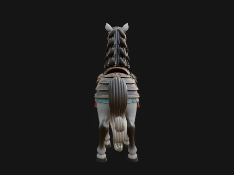 Floral Chibi Horse Statue Design 2 - 3D Print Model 3D Print Model