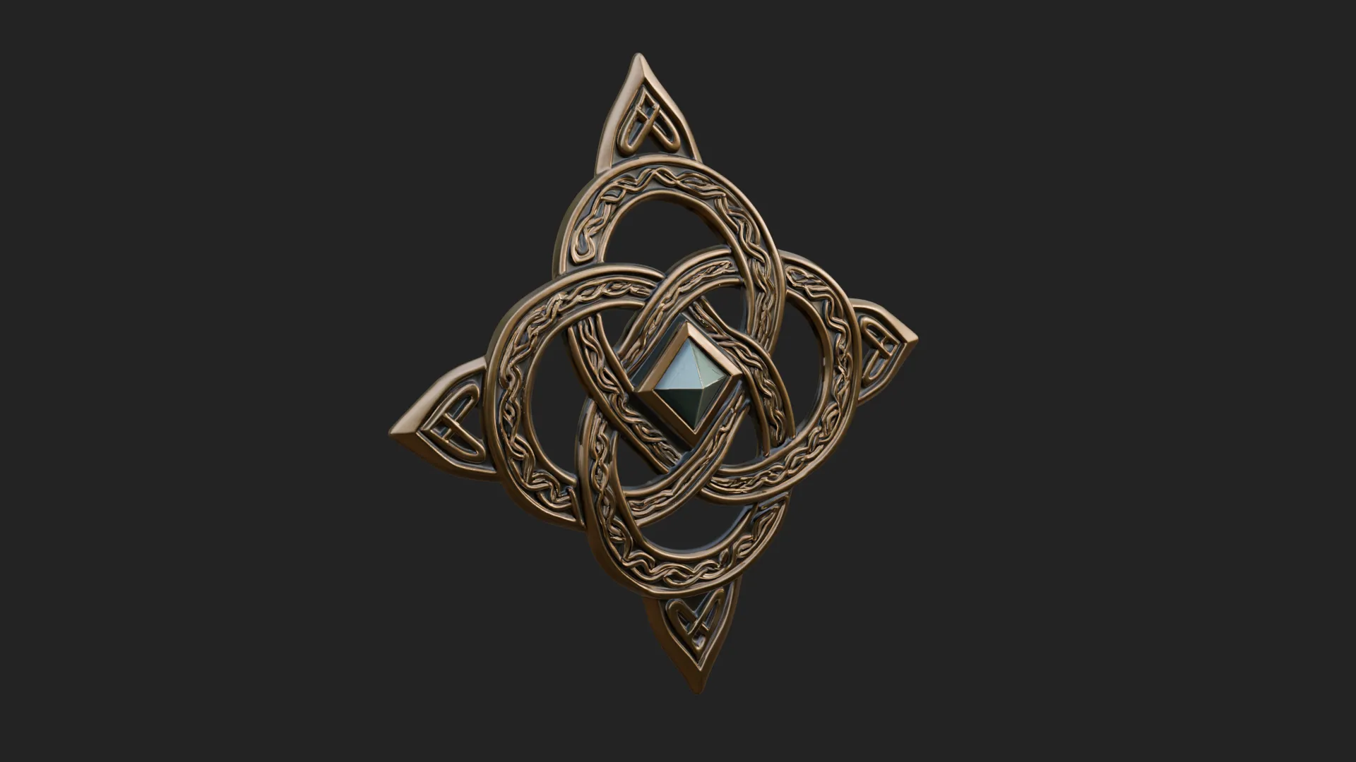 Celtic Trinity Knot Pendant Design 6 - 3D Print Model 3D Print Model .c4d .max .obj .3ds .fbx .stl .blend 