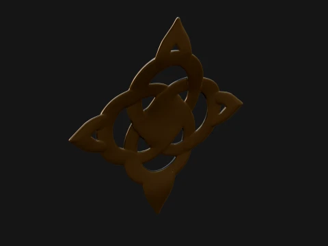 Celtic Trinity Knot Pendant Design 6 - 3D Print Model 3D Print Model