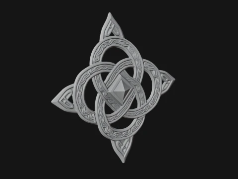 Celtic Trinity Knot Pendant Design 6 - 3D Print Model 3D Print Model