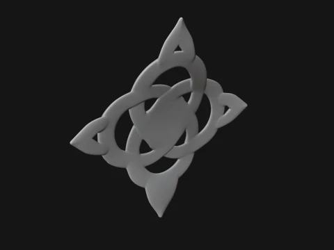 Celtic Trinity Knot Pendant Design 6 - 3D Print Model 3D Print Model
