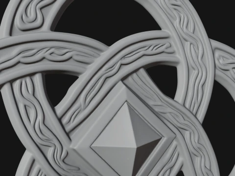 Celtic Trinity Knot Pendant Design 6 - 3D Print Model 3D Print Model
