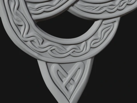 Celtic Trinity Knot Pendant Design 6 - 3D Print Model 3D Print Model
