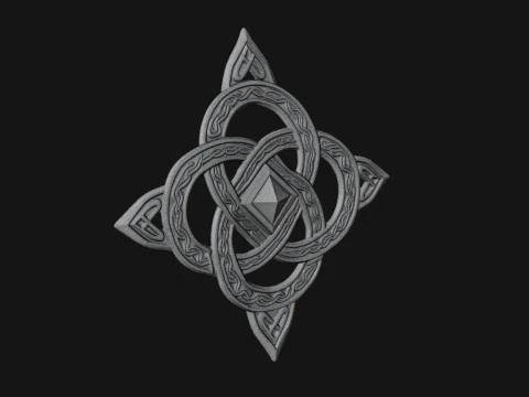 Celtic Trinity Knot Pendant Design 6 - 3D Print Model 3D Print Model
