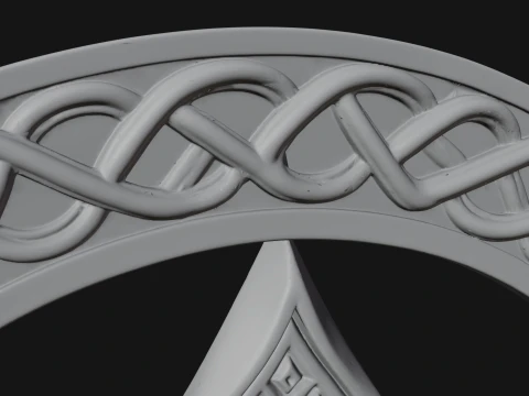Celtic Star Knot Plaque Design 1 - 3D Print Model 3D Print Model