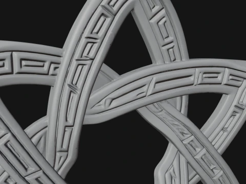 Celtic Star Knot Plaque Design 1 - 3D Print Model 3D Print Model