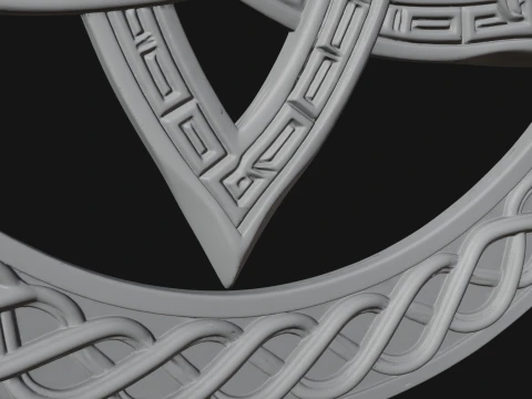Celtic Star Knot Plaque Design 1 - 3D Print Model 3D Print Model