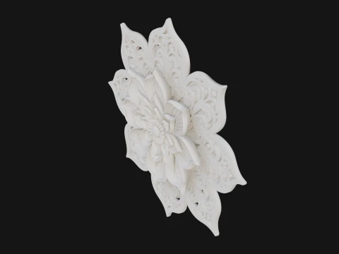 Lotus Mandala Wall Plaque Design 3 - 3D Print Model 3D Print Model