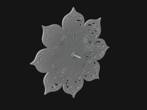 Lotus Mandala Wall Plaque Design 3 - 3D Print Model 3D Print Model