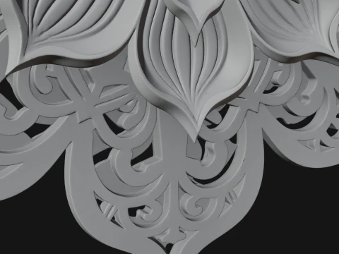 Lotus Mandala Wall Plaque Design 3 - 3D Print Model 3D Print Model