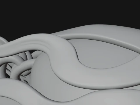 Futuristic Woman Bust Statue Design 5 - 3D Print Model 3D Print Model