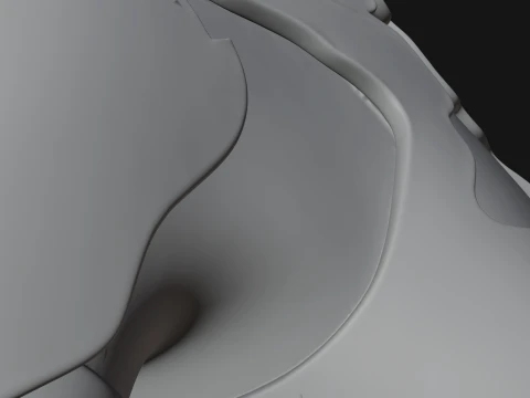 Futuristic Woman Bust Statue Design 5 - 3D Print Model 3D Print Model