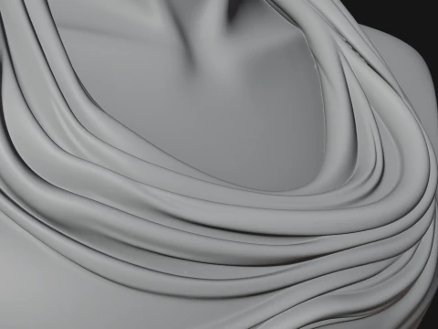 Serene Draped Woman Bust Statue Design 2 - 3D Print Model 3D Print Model