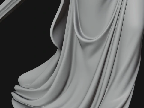 Winged Angel Warrior Woman Statue Design 3 - 3D Print Model 3D Print Model