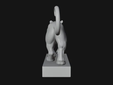 Standing Tiger Statue Design 3 - 3D Print Model 3D Print Model
