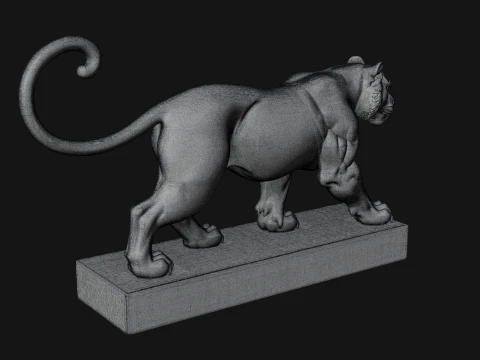 Standing Tiger Statue Design 3 - 3D Print Model 3D Print Model