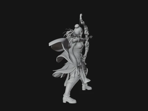Elven Archer Queen Statue Design 4 - 3D Print Model 3D Print Model
