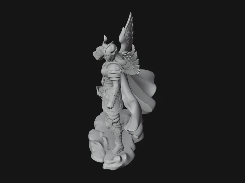 Valkyrie with Hammer Statue Design 3 - 3D Print Model 3D Print Model