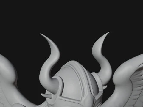 Valkyrie with Hammer Statue Design 3 - 3D Print Model 3D Print Model