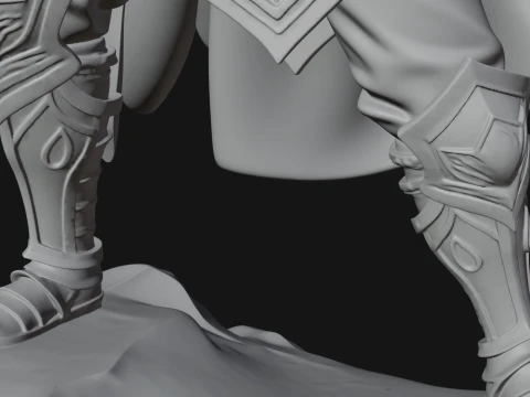 Valkyrie with Hammer Statue Design 3 - 3D Print Model 3D Print Model