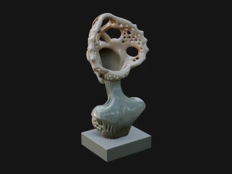 Alien Queen Bust Statue Design 4 - 3D Print Model 3D Print Model