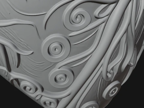 Ornate Anatomical Heart Statue Design 2 - 3D Print Model 3D Print Model