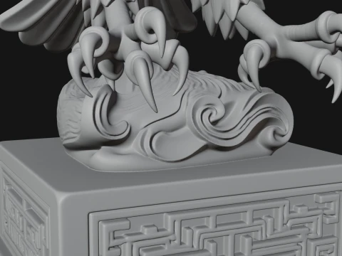 Eagle on Pedestal Statue Design 3 - 3D Print Model 3D Print Model