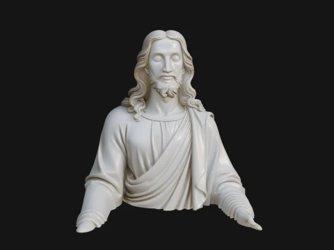 Christ Bust Statue Design 4 - 3D Print Model 3D Print Model