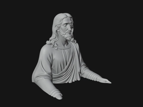Christ Bust Statue Design 4 - 3D Print Model 3D Print Model