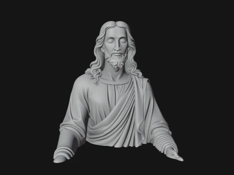 Christ Bust Statue Design 4 - 3D Print Model 3D Print Model