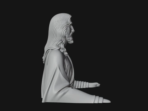 Christ Bust Statue Design 4 - 3D Print Model 3D Print Model