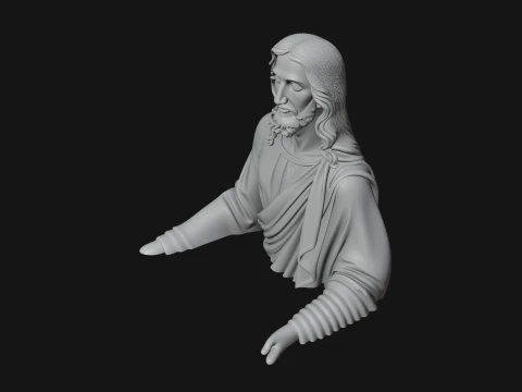 Christ Bust Statue Design 4 - 3D Print Model 3D Print Model