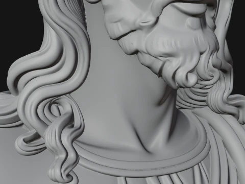 Christ Bust Statue Design 4 - 3D Print Model 3D Print Model