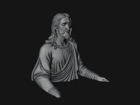 Christ Bust Statue Design 4 - 3D Print Model 3D Print Model