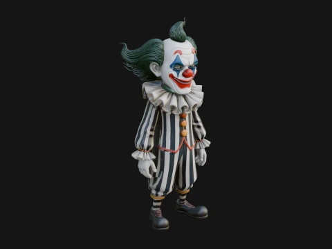 Evil Clown Statue Design 1 - 3D Print Model 3D Print Model